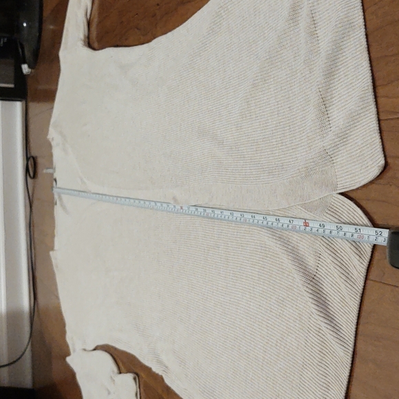 nu-in Long Balloon Sleeve Cardigan Sweater Viscose cream soft Made in Portugal - Picture 10 of 12